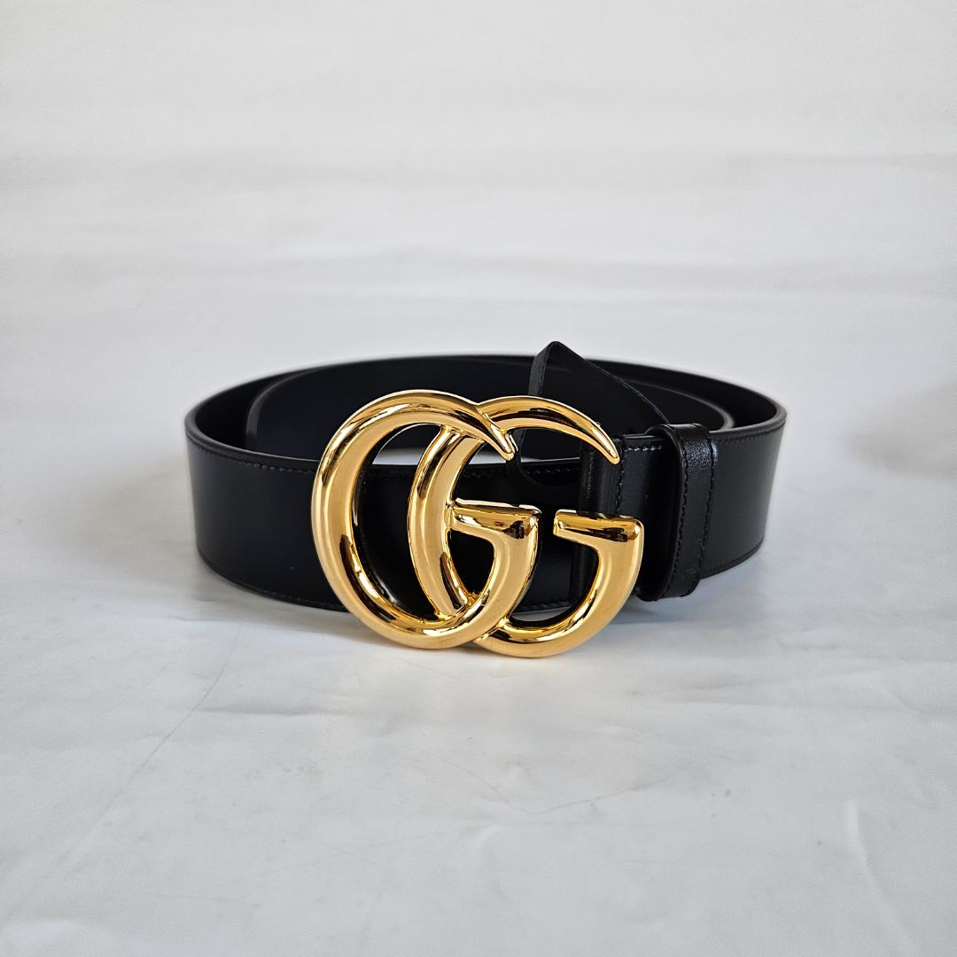 Gucci Black GG Belt, size 85