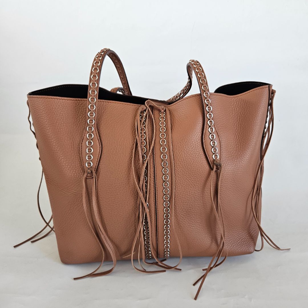 Tod's Tan Leather ANJ Rings Shopper Tote