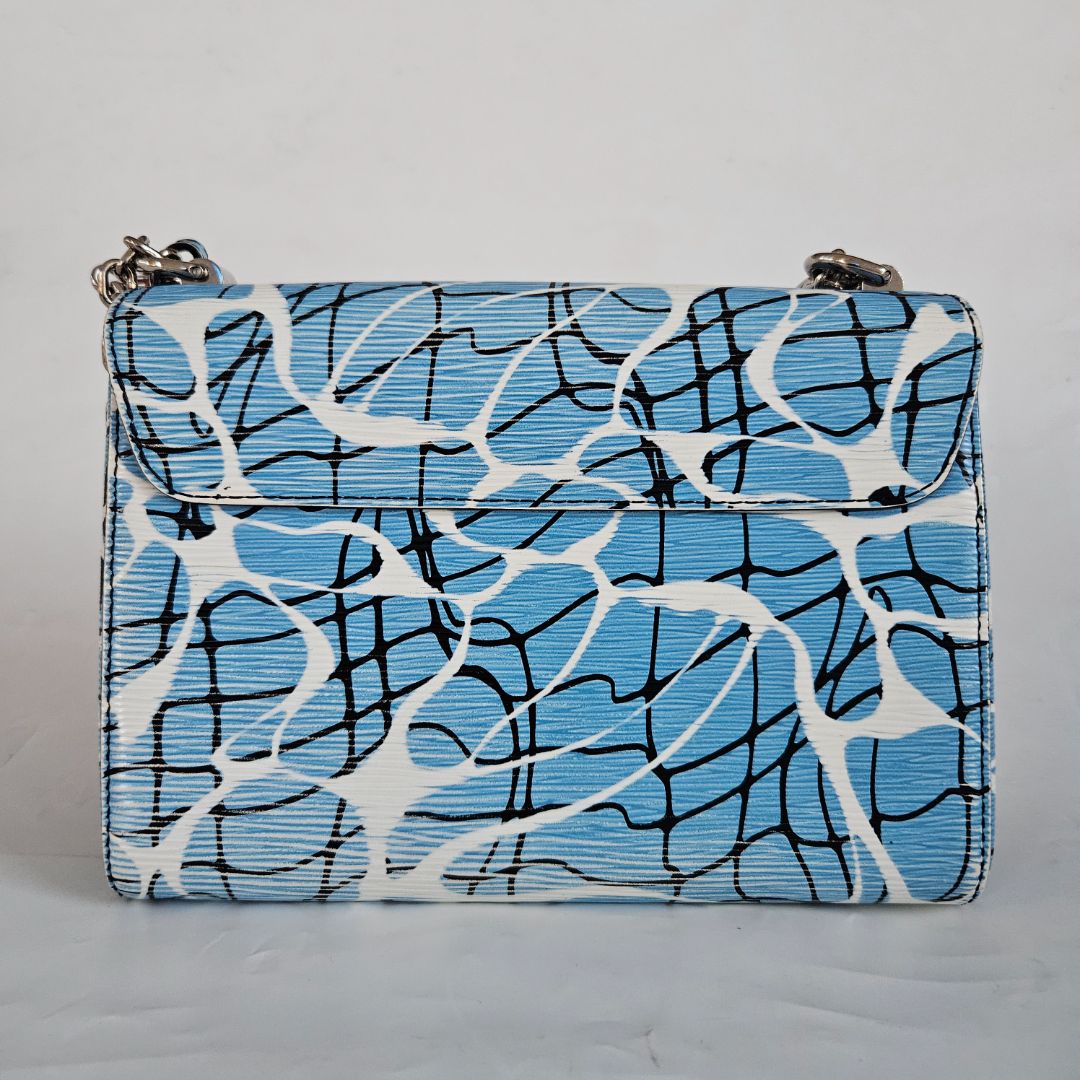 Louis Vuitton LV Twist MM EPi Aqua Pattern Blue Shoulder Bag