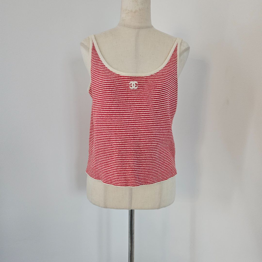 Chanel Runway Red Tank Top 23C