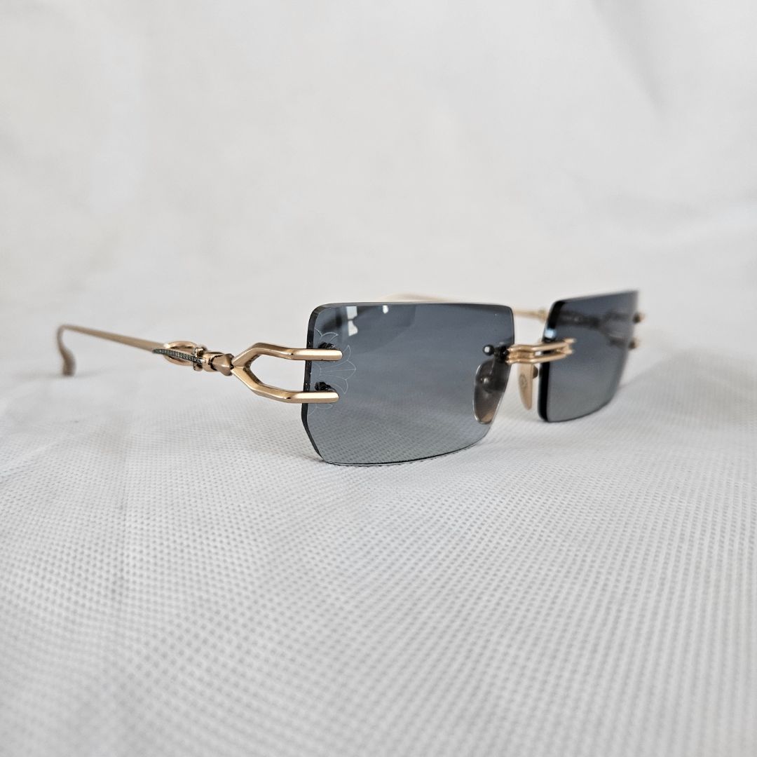 Chrome Hearts Lordie Diamond Square Sunglasses