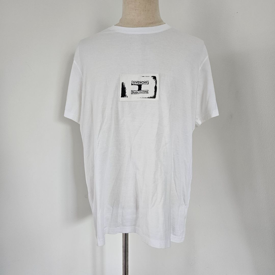 Givenchy white Mens t shirt with studio homie print on front