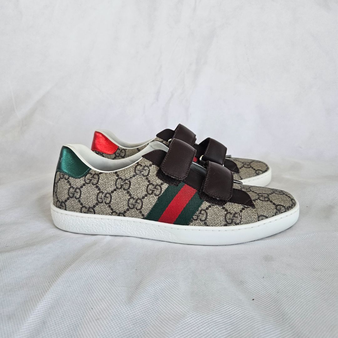Gucci Guccisima Childrens Velcro Strap Sneakers, size 36