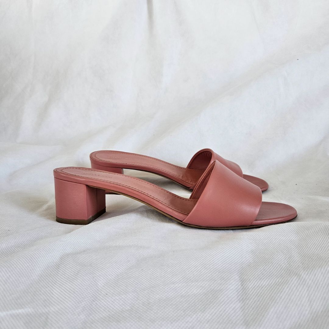 Mansur Gavriel pink mid heel sandals, 40