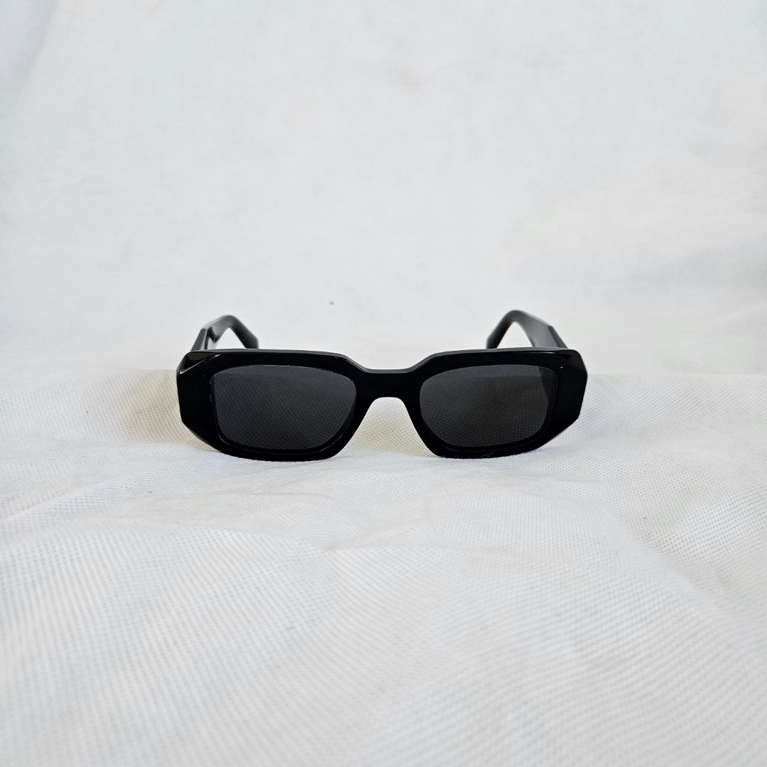 Prada Symbole Black Rectangle Shape Sunglasses