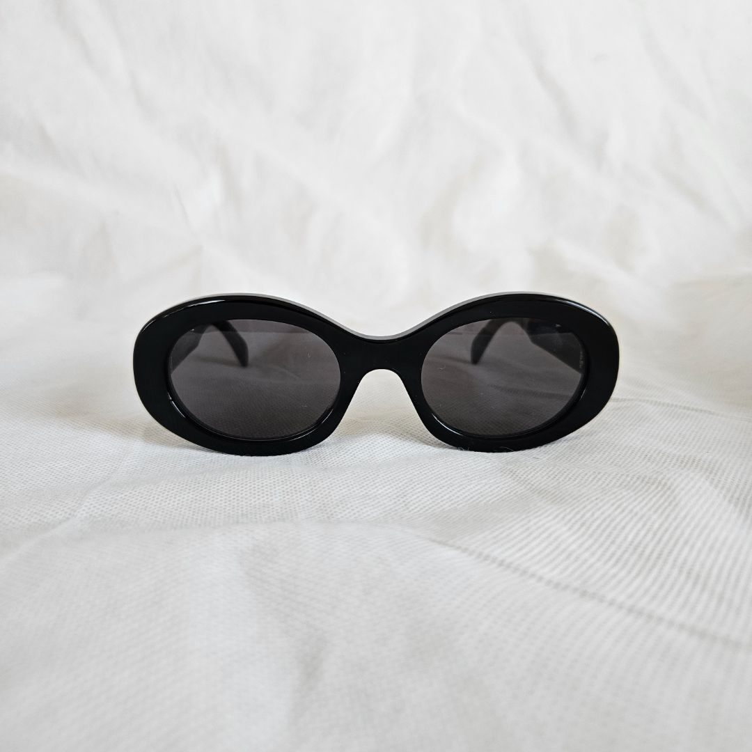 Celine Triomphe oval-frame acetate sunglasses