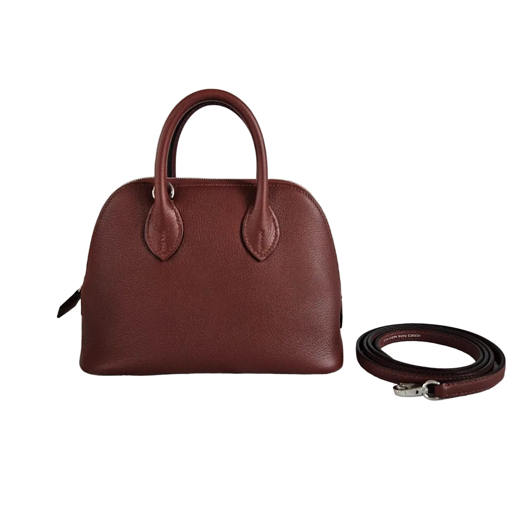Hermès Mini Bolide Rouge H in Evercolor Leather