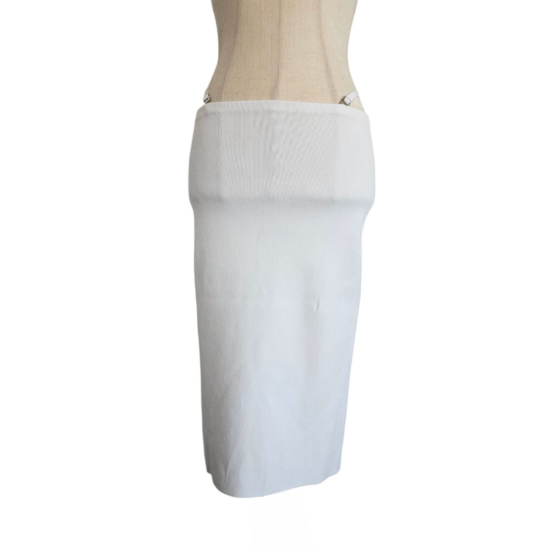 Aya Muse White Spaghetti Strap Mini Skirt 
