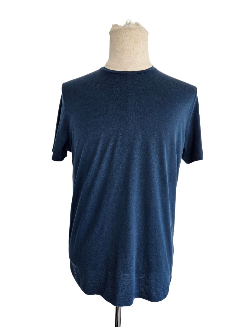 Loro Piana Teal Blue Mens T-Shirt
