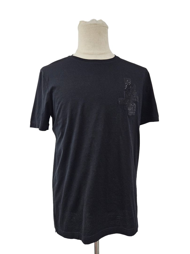Fendi Black FF Crystal Logo Men's T-Shirt
