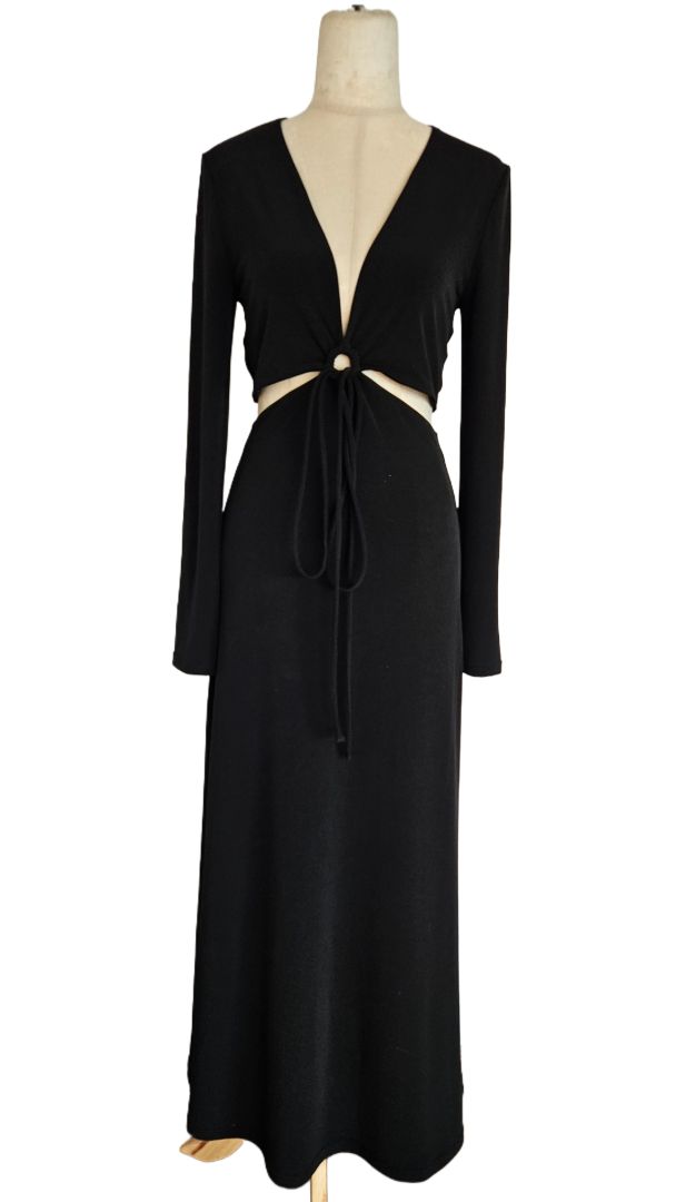 Mossman Black Detail Long Sleeve Dress