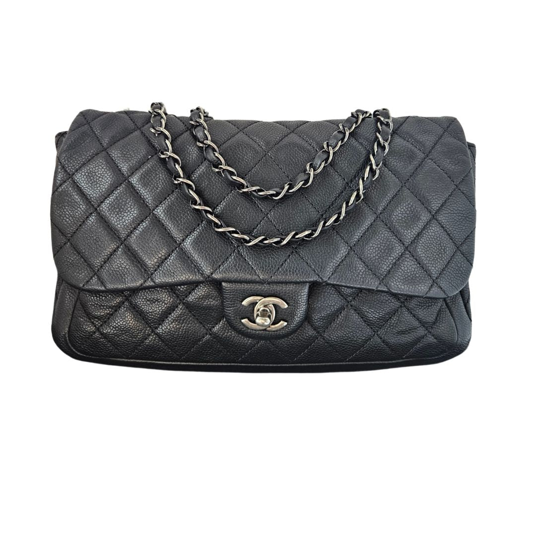 Chanel Black Caviar Leather Timeless Bag