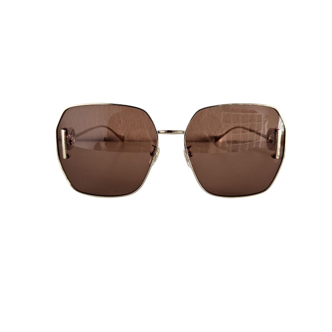 Gucci Geometric Frame Hexagonal Sunglasses