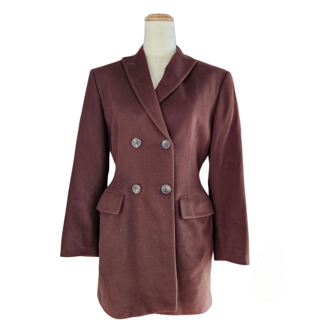 Jil Sander Brown Midi Coat