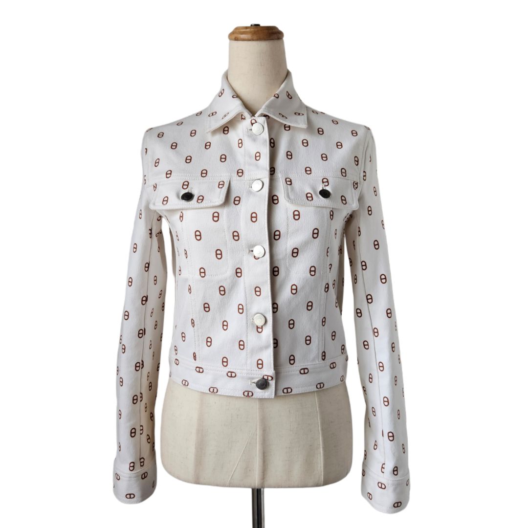 Hermès "Chaine d'Ancre" denim jacket white