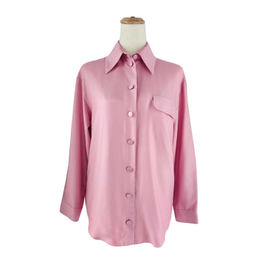 Gucci Pink Button Silk Shirt