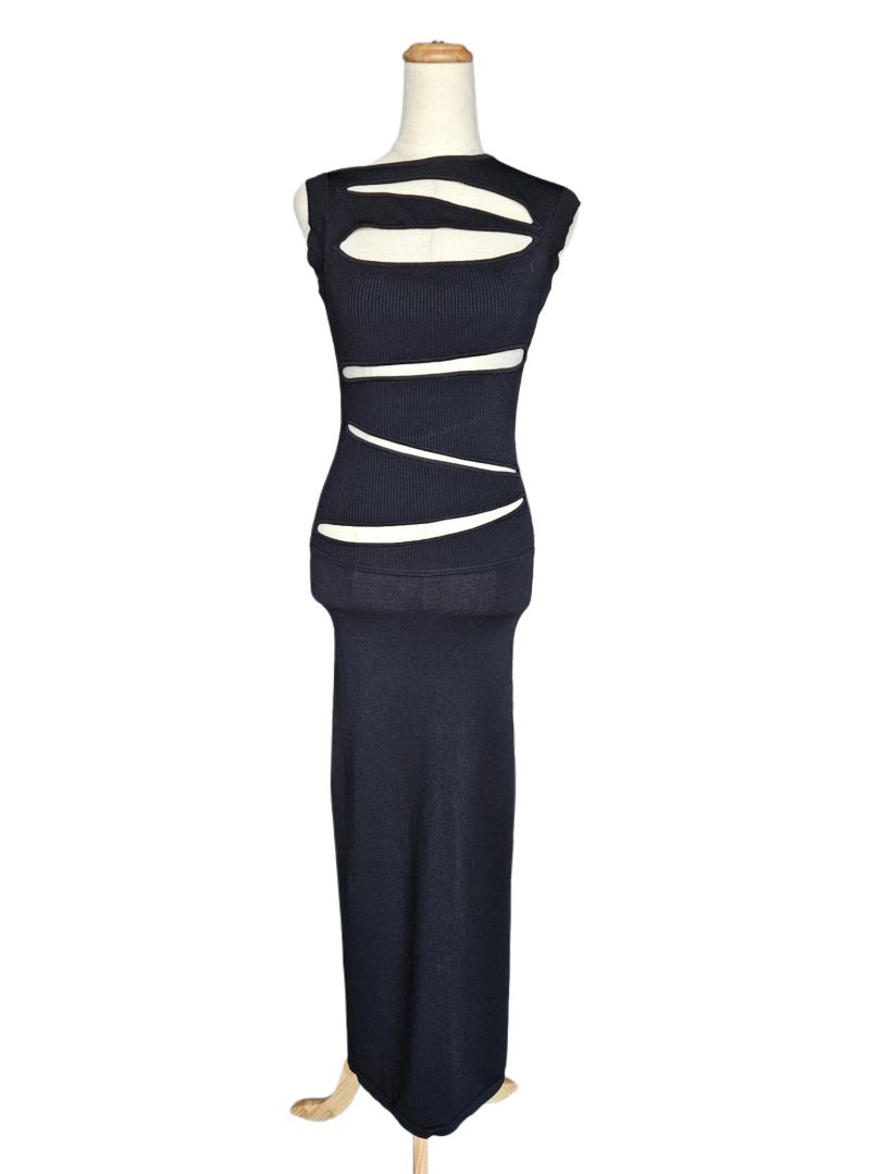 Christopher Esber Black Stretch black cut out dress