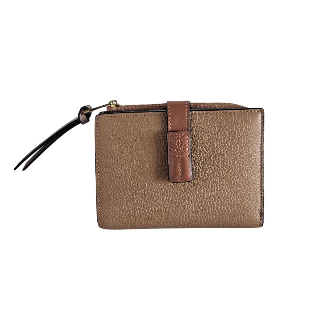 Loewe Beige and Nude Two-tone Leather Wallet