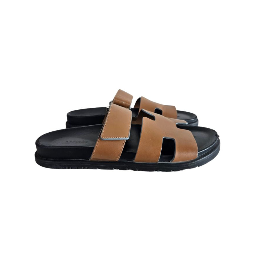 Hermès Brown Chypre Shoes, size 41.5