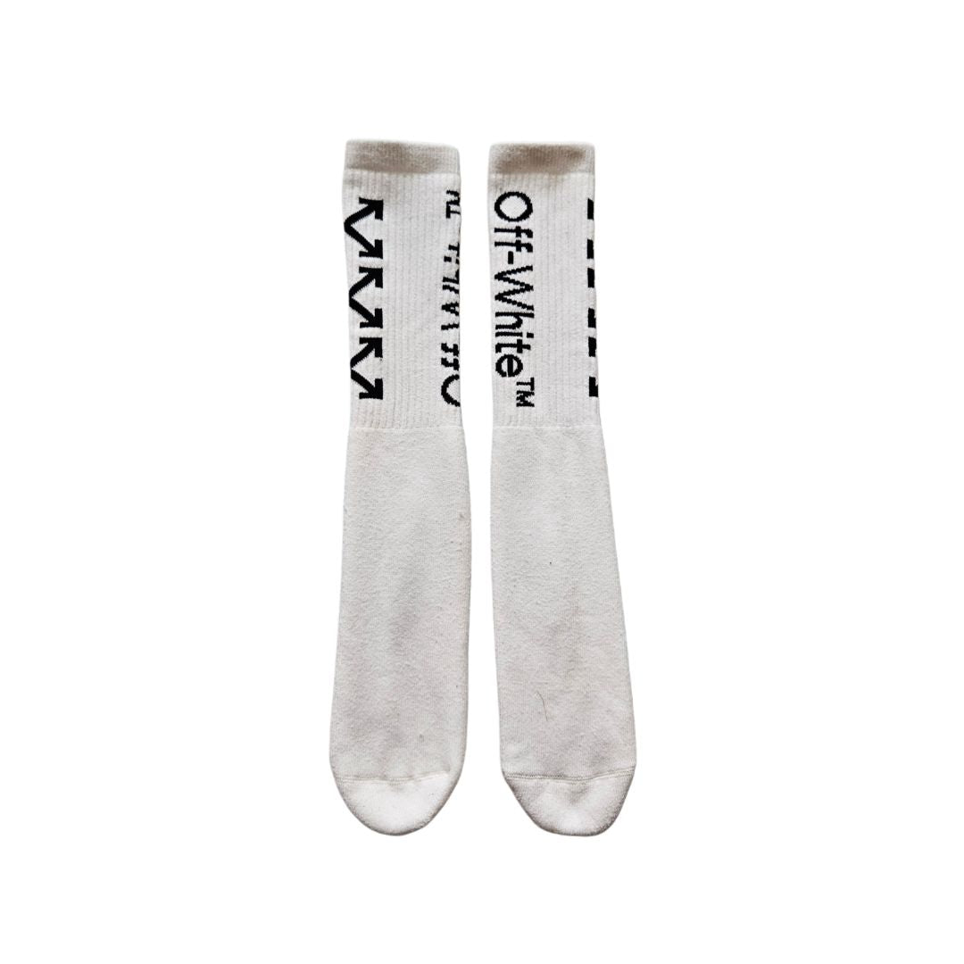 Off-White Logo White/Black Long Socks