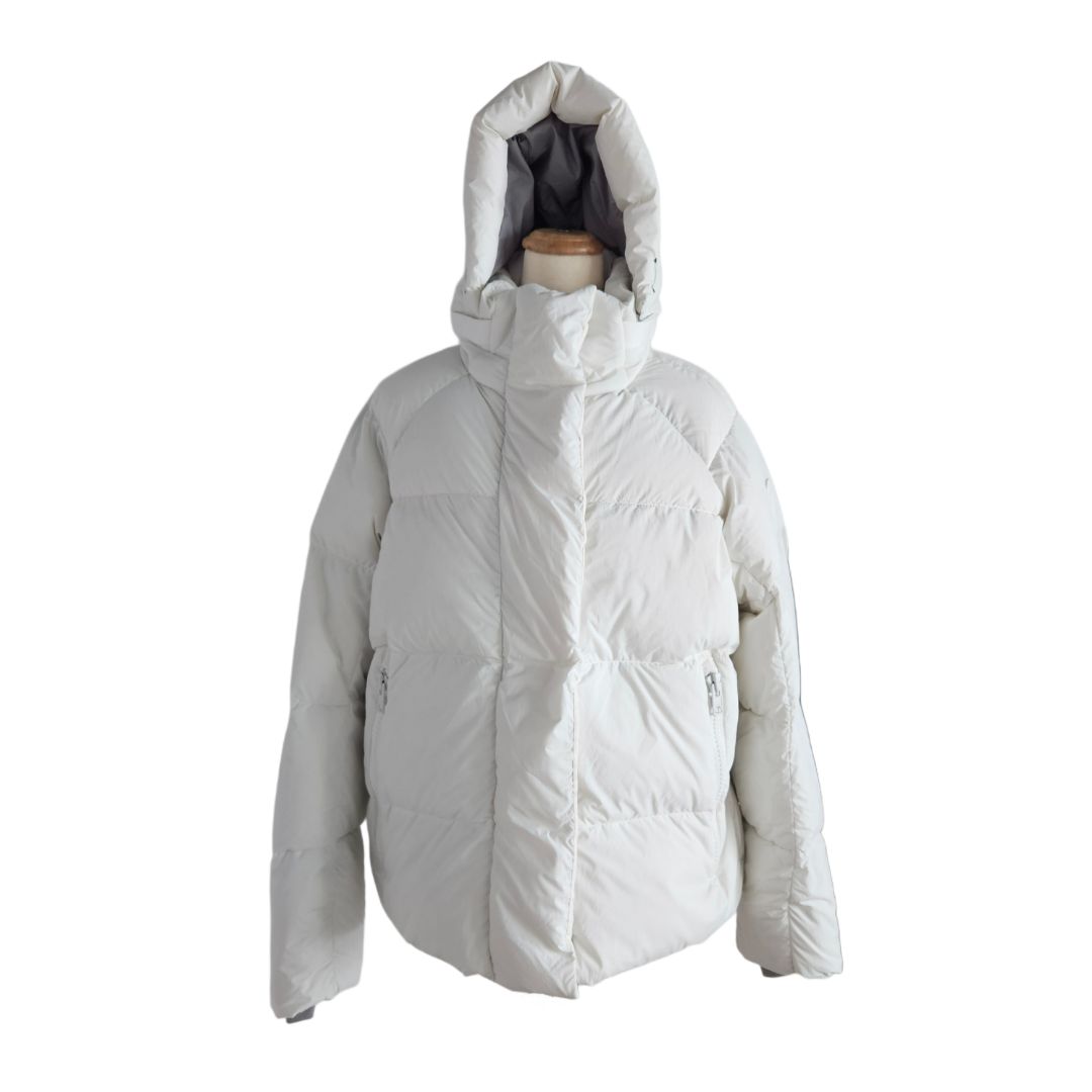 Canada Goose White Quilted Hooded Coat Jacket