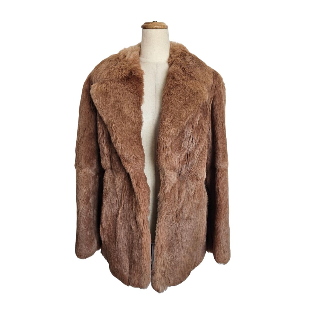 Daphmond Brown Coney Fur Coat Jacket