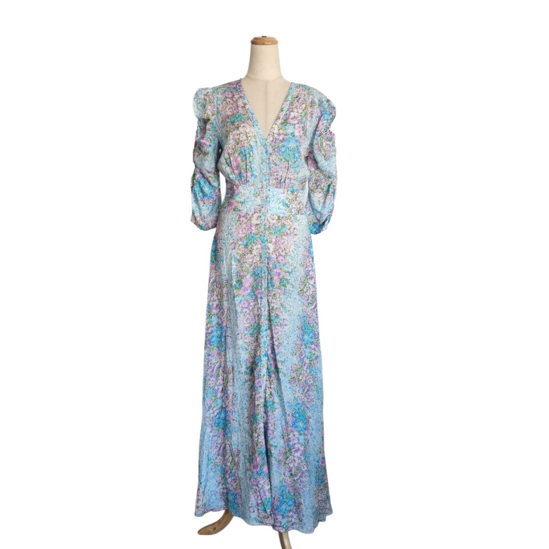 byTiMo Multicolor Floral Print Detail Long Sleeve Maxi Dress