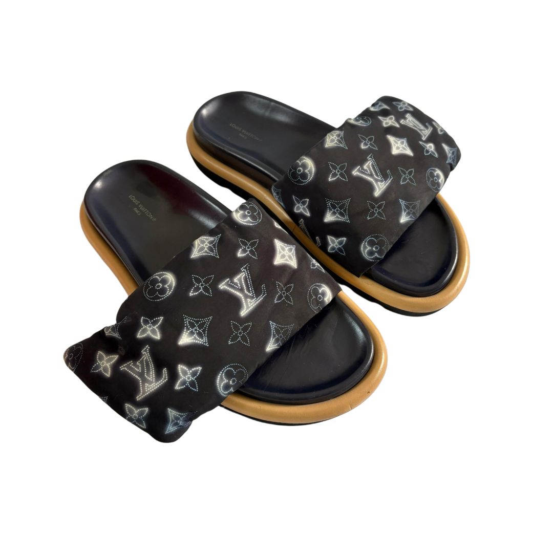 Louis Vuitton Black Pool Pillow Comfort Mules, Size 40