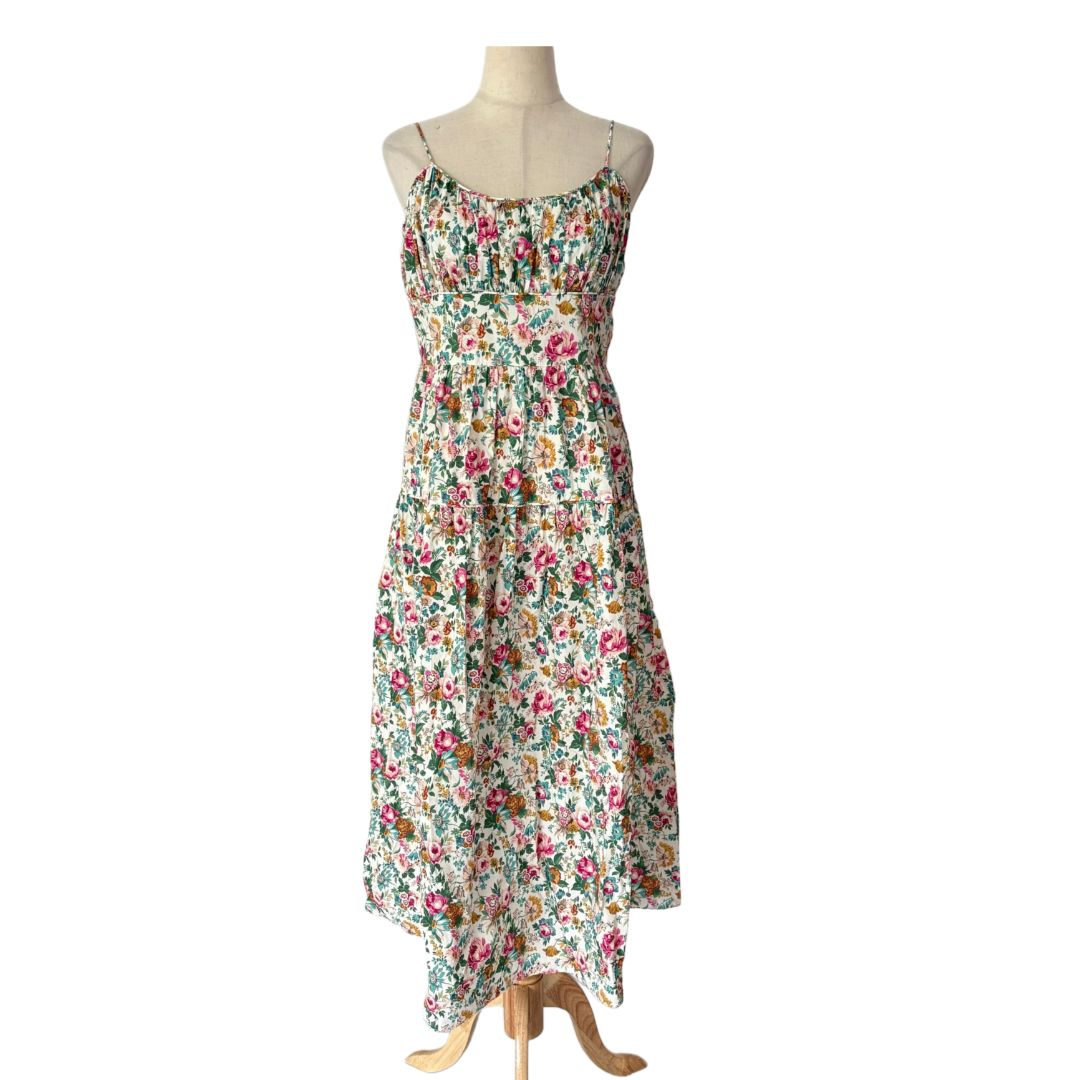 Doen Multicolor Floral Printed Maxi Strappy Dress