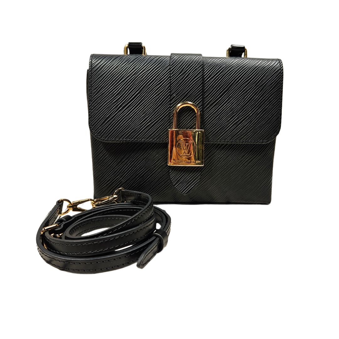 Louis Vuitton Black Epi Leather Locky BB Bag with strap