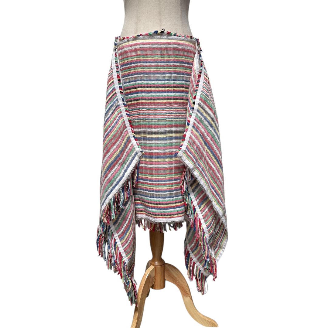 JW Anderson Multicolor Striped Fringe Detail Skirt