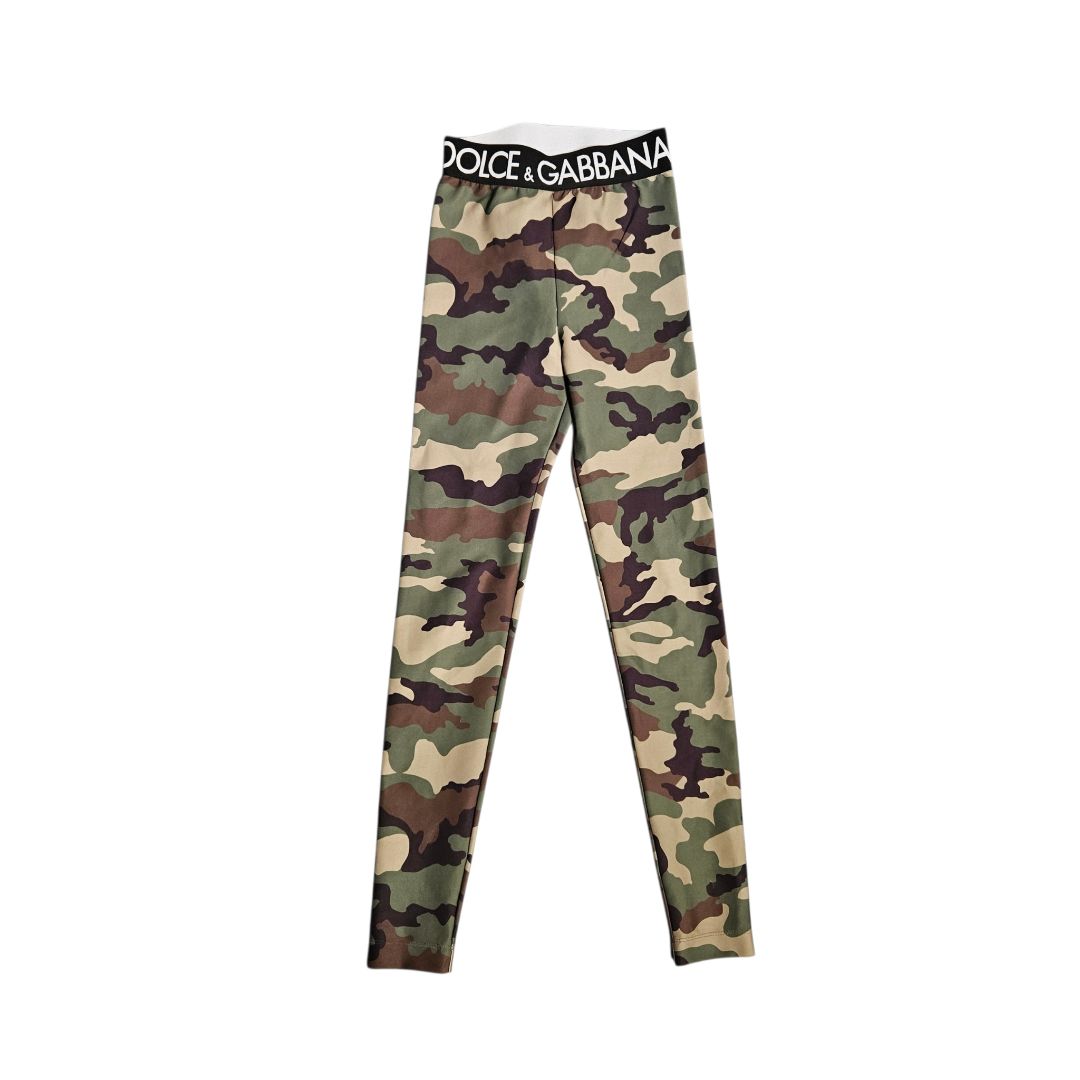 Dolce & Gabbana Camouflage-Print Jersey Leggings