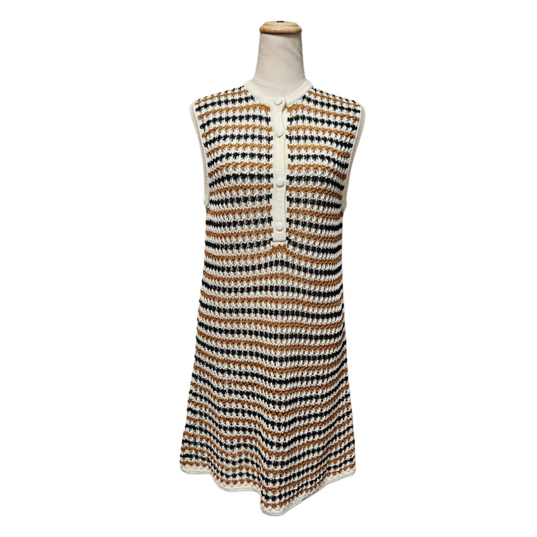 Eres Multicolor Inédite Openwork Crochet Mini Dress, FR40