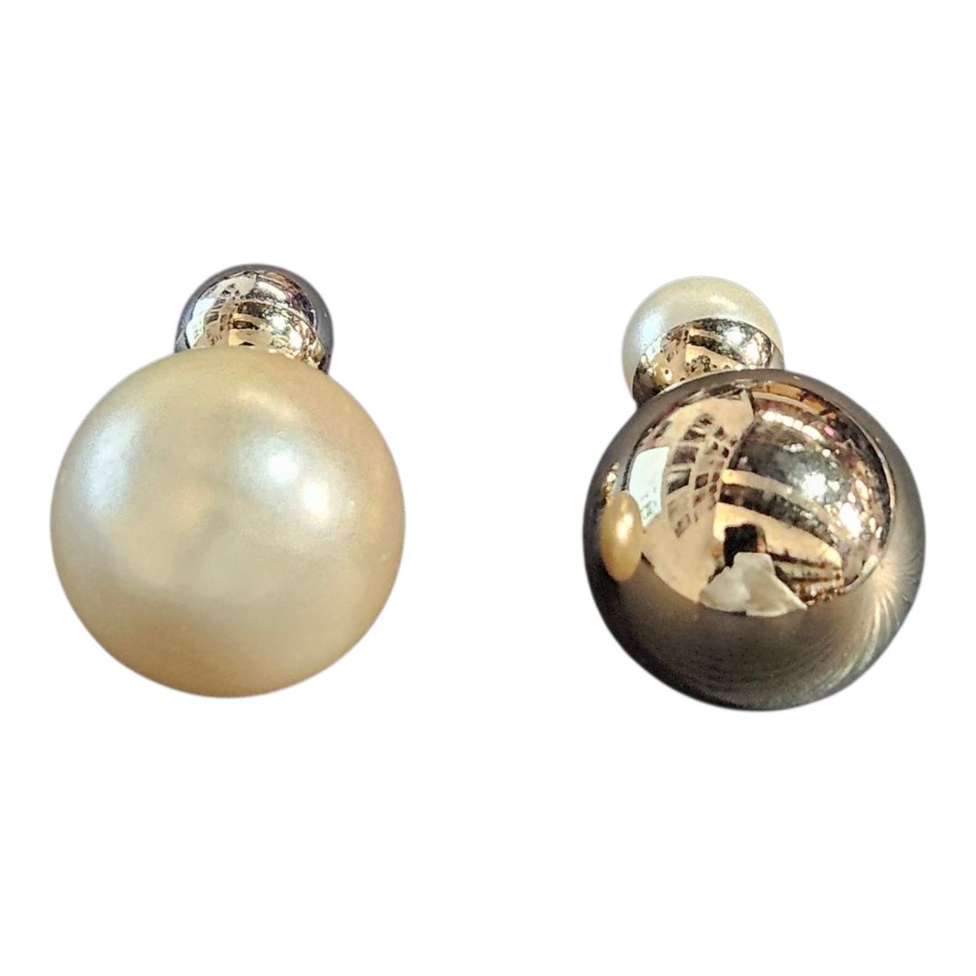 Dior Tribales Faux Pearl Gold Tone Earring