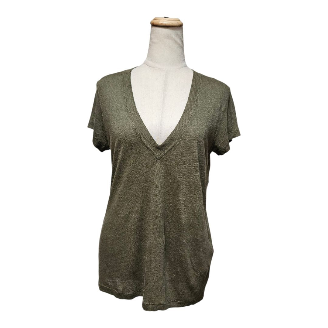 Iro Ivy Green V-Neck T-Shirt