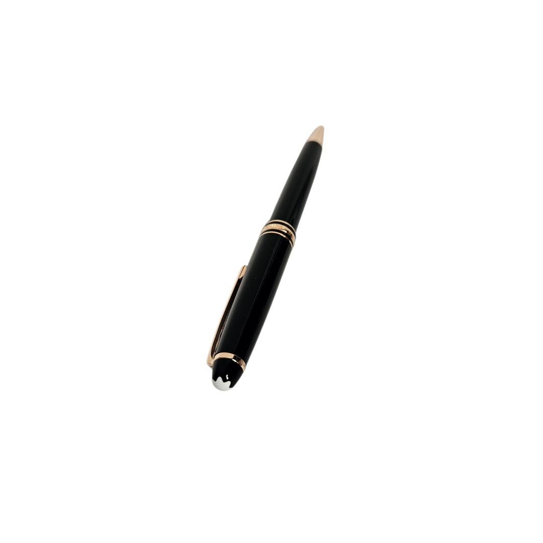 Montblanc Meisterstück Classique Ballpoint Pen Black Resin Rose Gold-Coated Trim