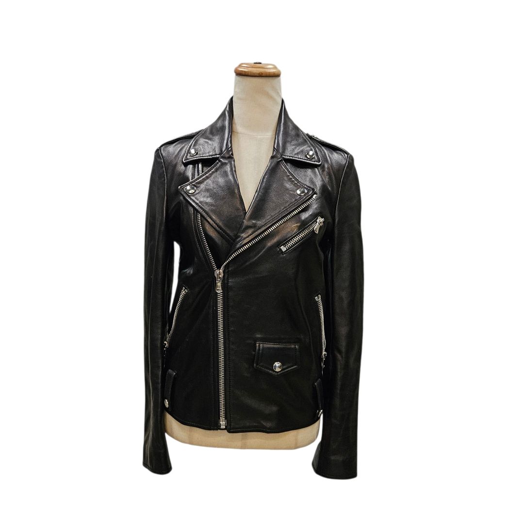 Red Valentino Black Leather Biker Jacket