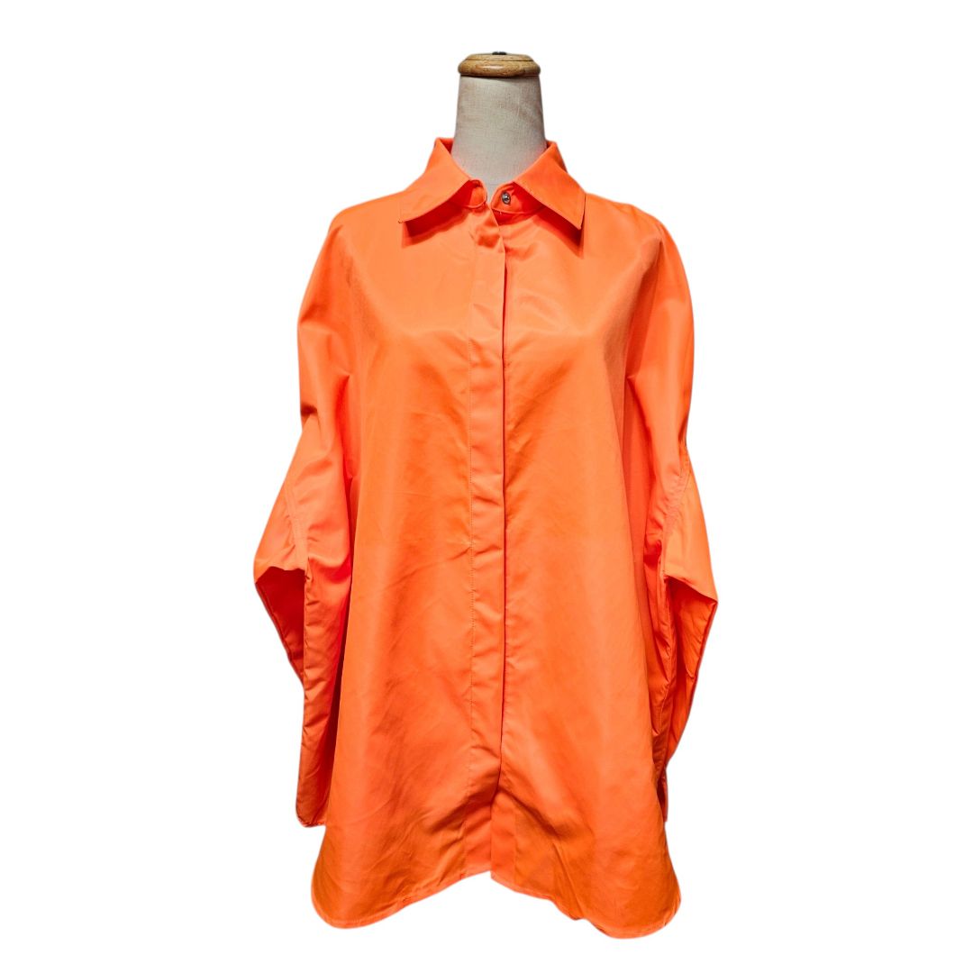 The Frankie Shop Neon Orange Oversized Nylon Jacket