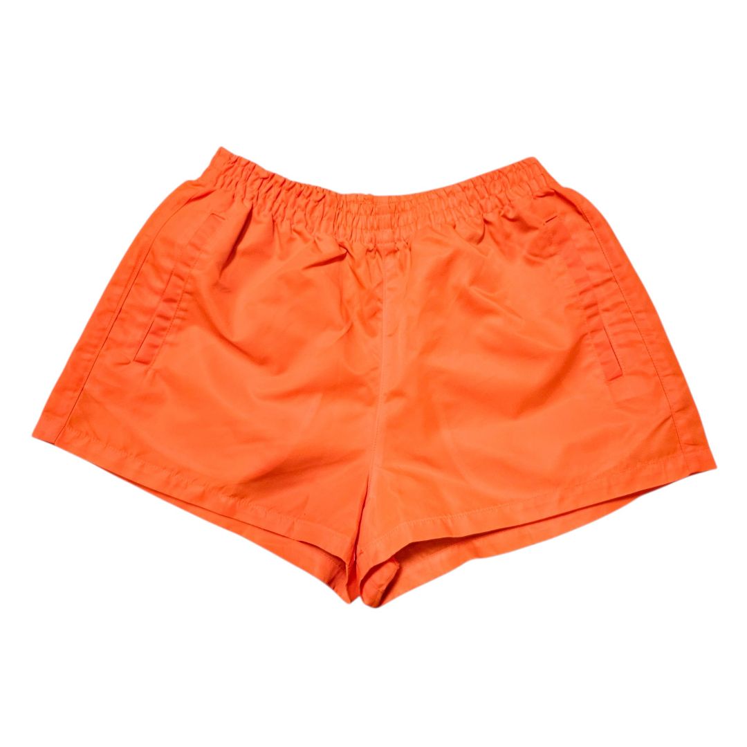 The Frankie Shop Neon Orange Nylon Mini Shorts
