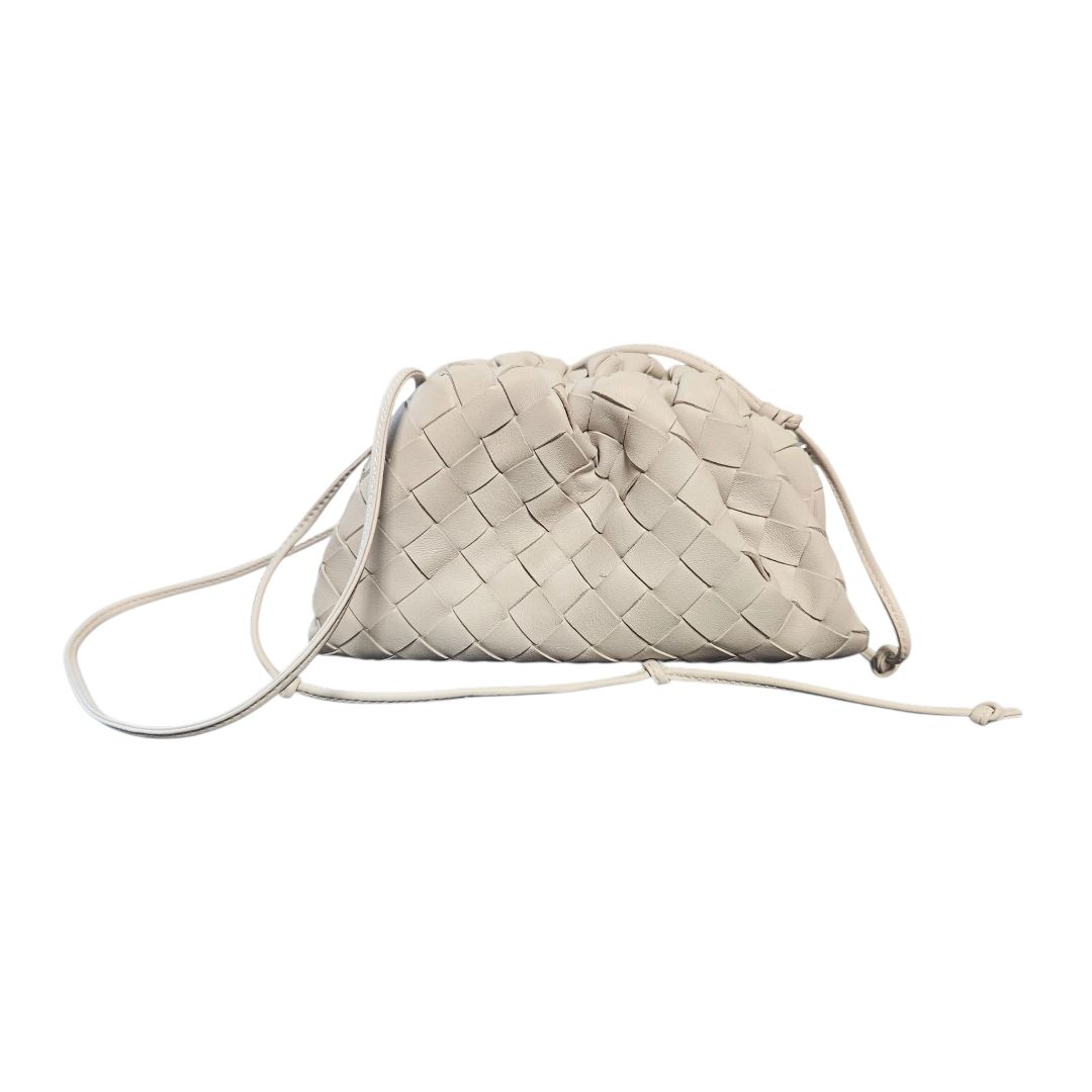 Bottega Veneta Off-White Intrecciato Leather Mini Pouch