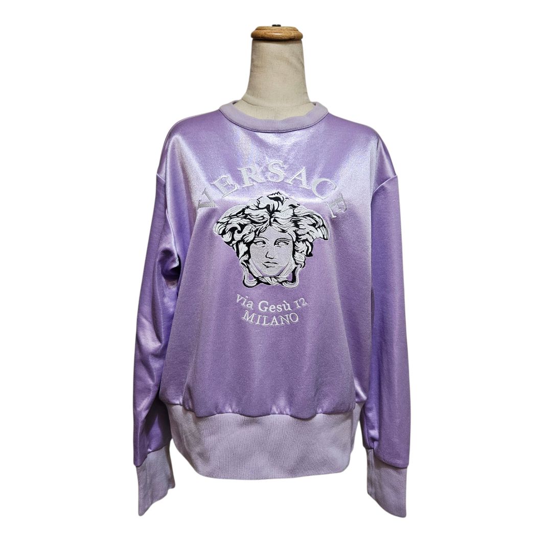 Versace Lilac Medusa via Gesù Milano Sweatshirt