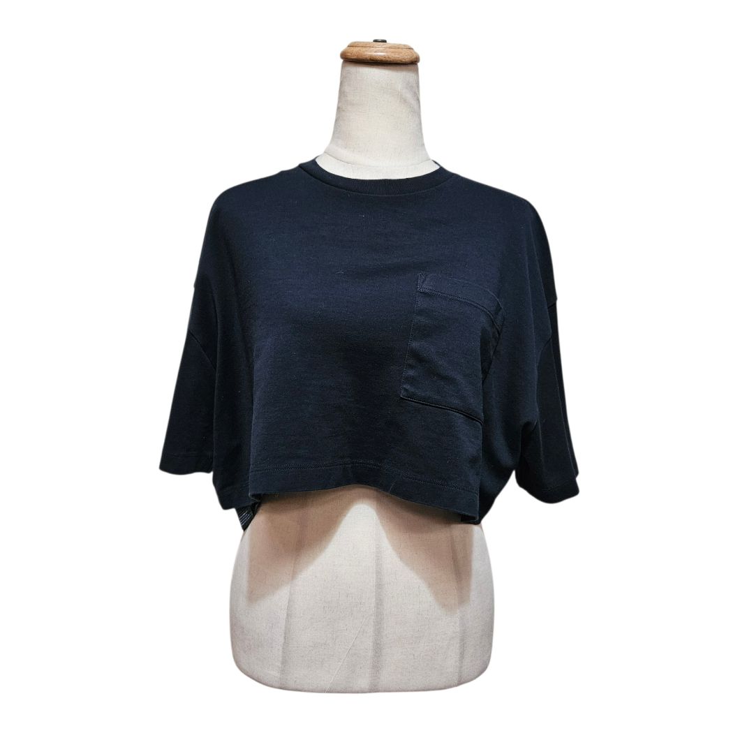 Prada Black Triangle Pocket Crop Top