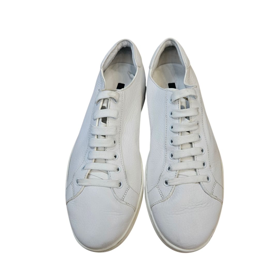 Dolce & Gabbana White Lace Up Low Top Sneaker, Size 8