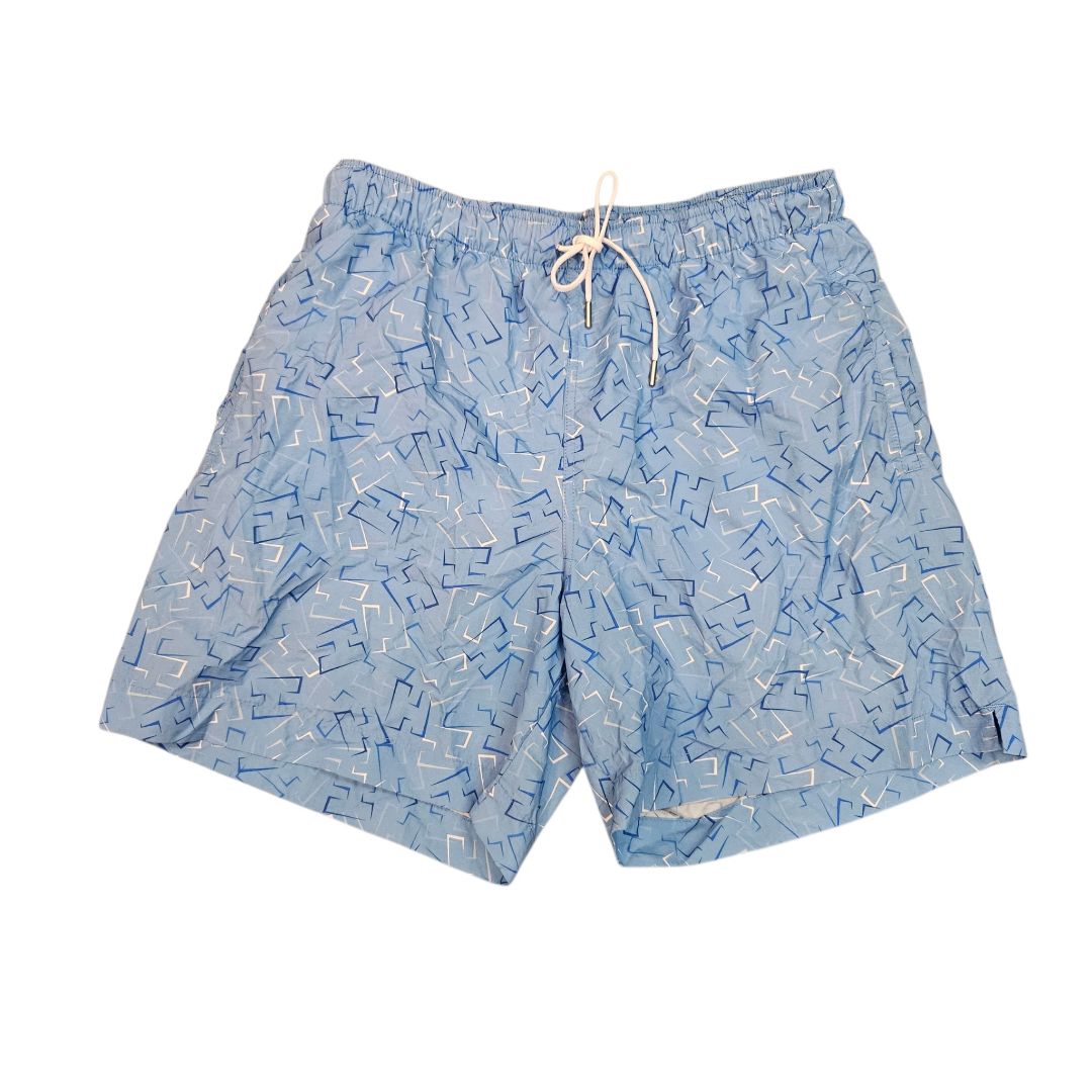 Hermes Blue H Print Mens Swimshort