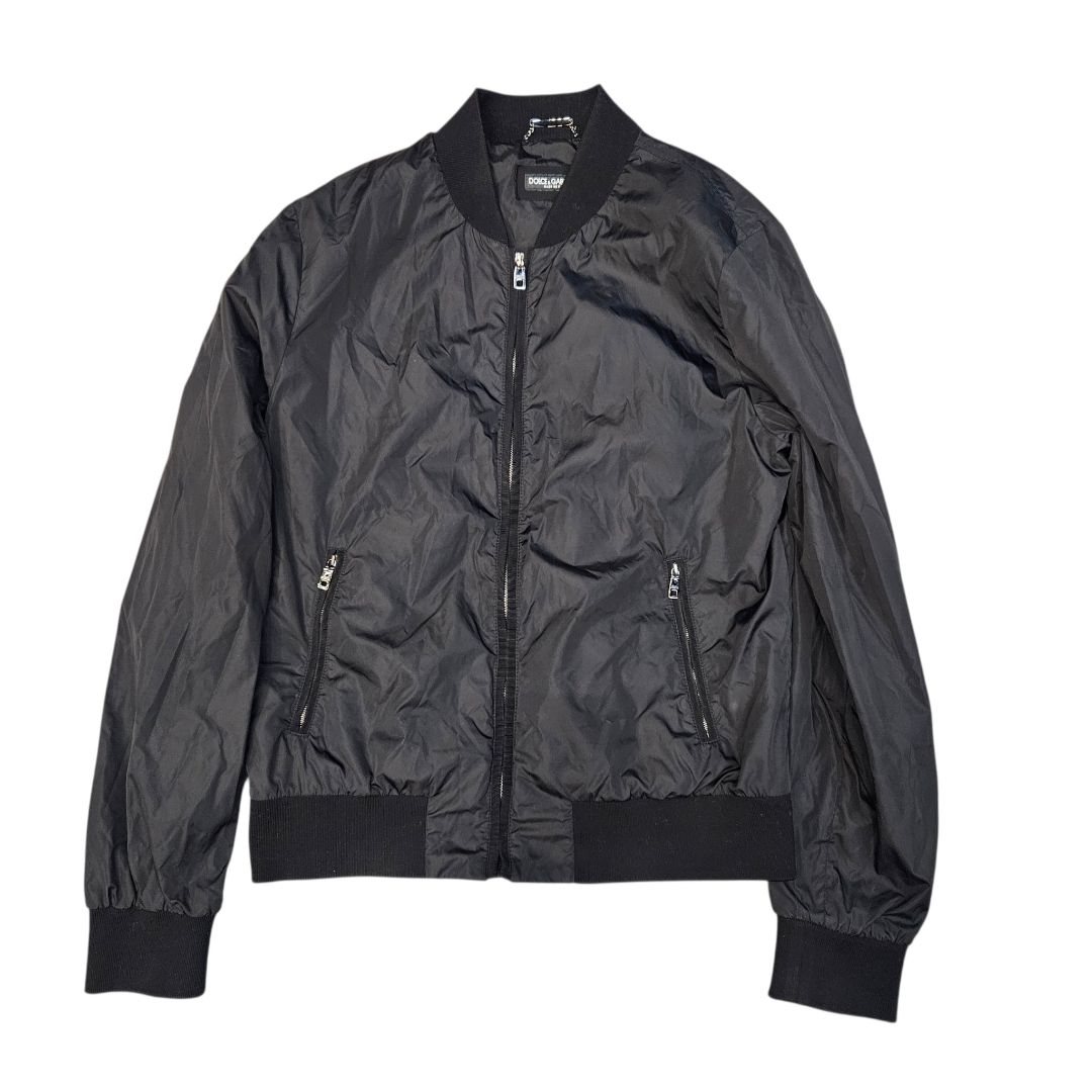 Dolce & Gabbana Black Nylon Zip Jacket