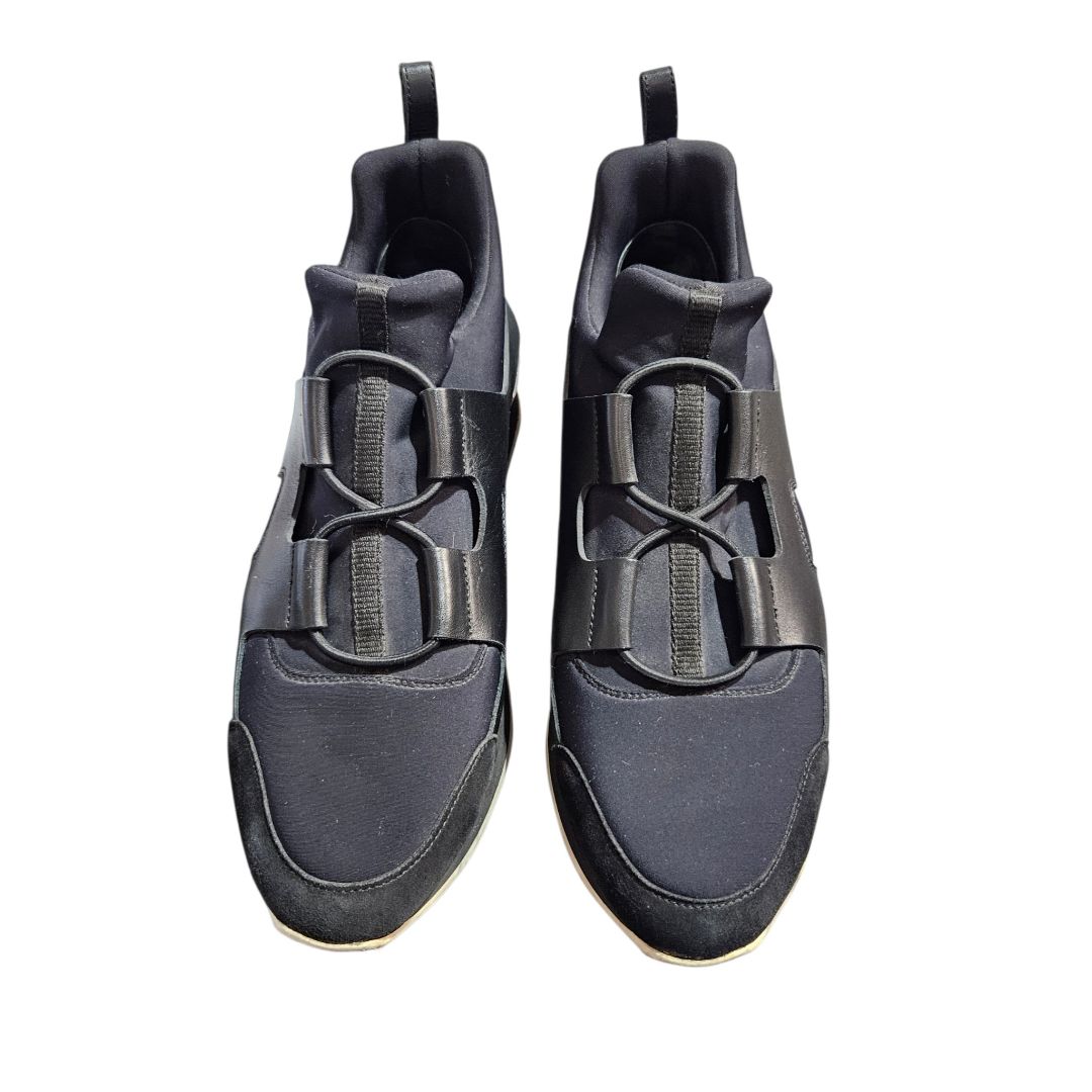 Hermès Black Leather and Neoprene Team Sneaker, Size 38