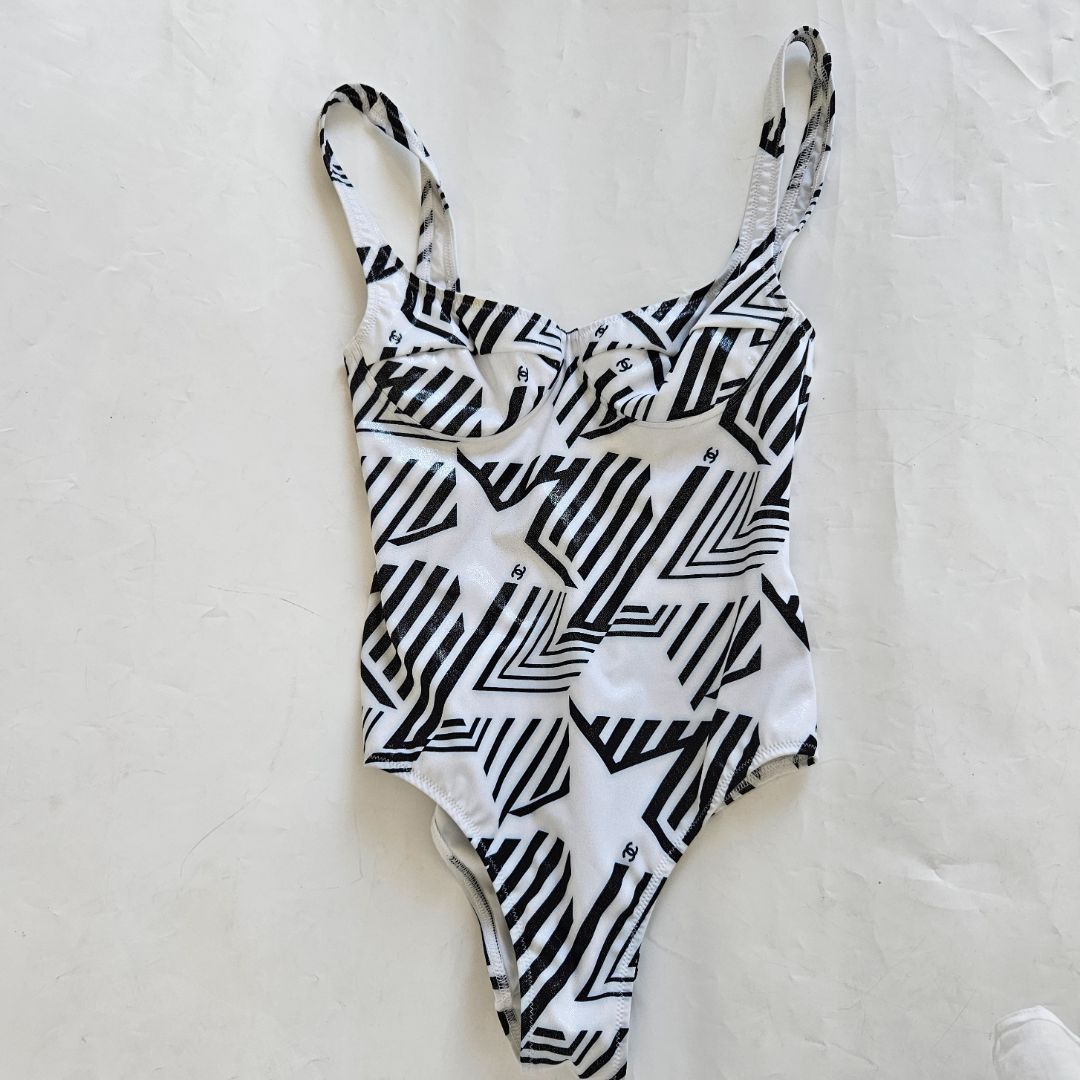 Chanel beach swim collection 23 sparkling one piece swim