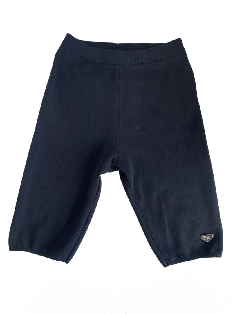 Prada Black Jersey Biker Short