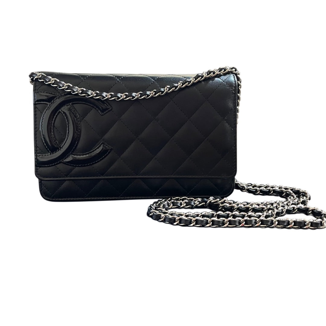 Chanel Black CC Cambon Leather Wallet On Chain