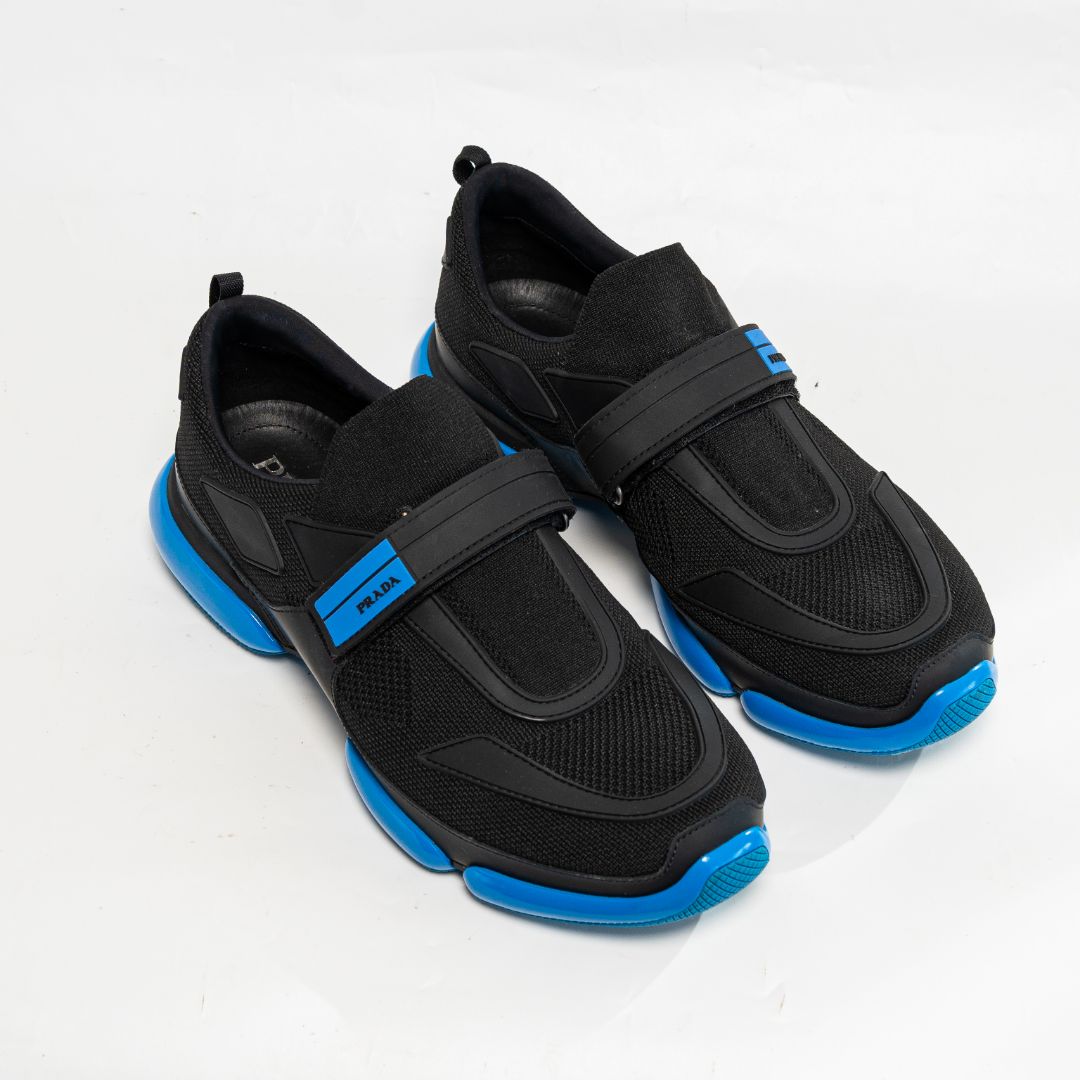 Prada Cloudbust Black and Blue Mens sneakers, size 10